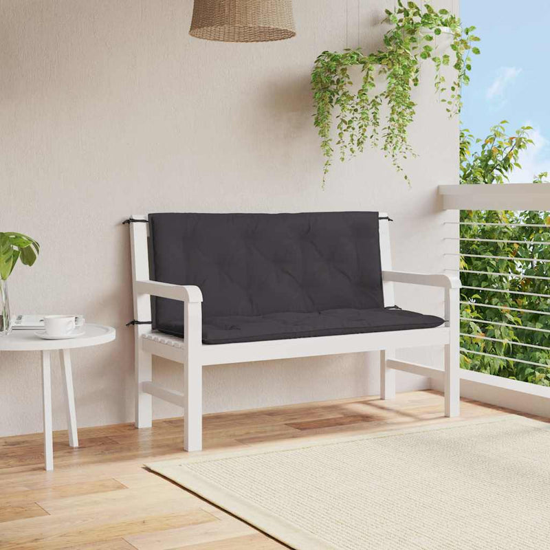 Vidaxl tuinbankkussen 120x(50+50)x7 cm oxford stof zwart