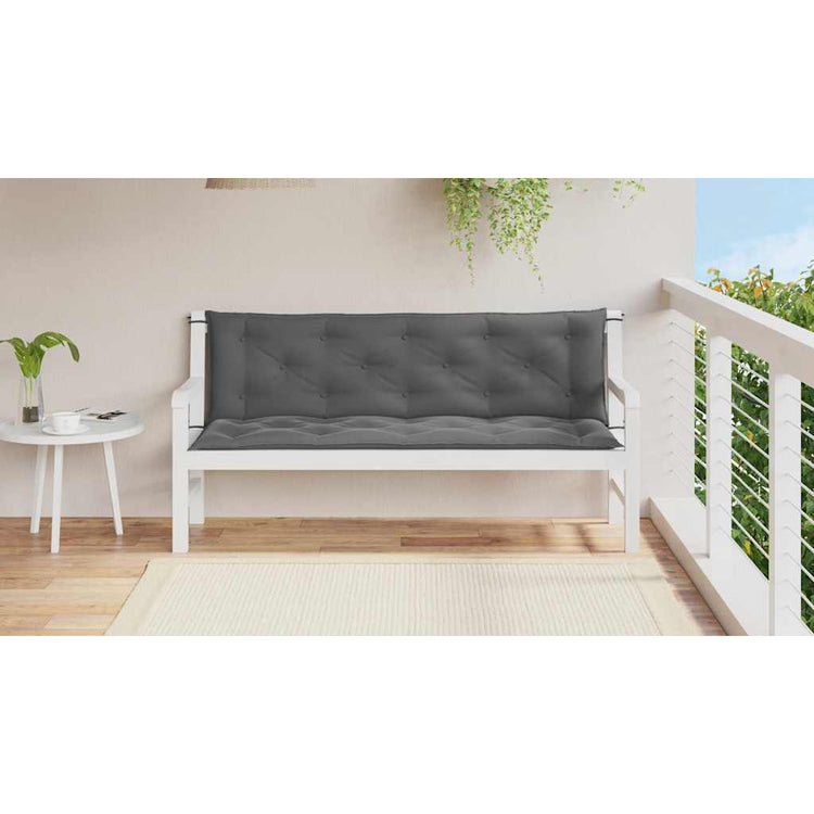 Vidaxl tuinbankkussen 150x(50+50)x7 cm oxford stof antracietkleurig
