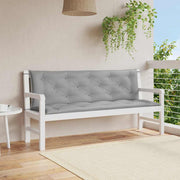 Vidaxl tuinbankkussen 150x(50+50)x7 cm oxford stof grijs - afbeelding 1