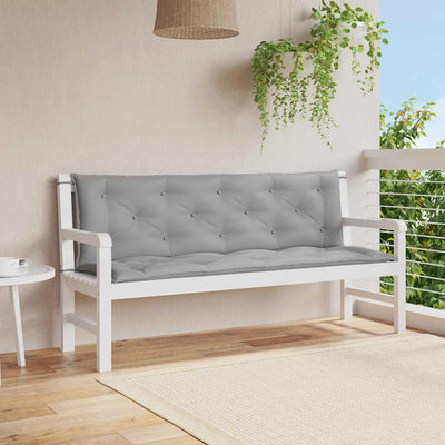 Vidaxl tuinbankkussen 150x(50+50)x7 cm oxford stof grijs