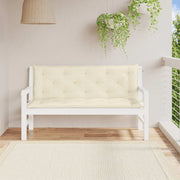 Vidaxl tuinbankkussen 150x(50+50)x7 cm oxford stof crèmewit - afbeelding 3