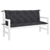 Vidaxl tuinbankkussen 150x(50+50)x7 cm oxford stof zwart - afbeelding 1
