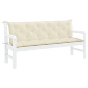 Vidaxl tuinbankkussen 180x(50+50)x7 cm oxford stof crèmewit - afbeelding 1