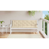 Vidaxl tuinbankkussen 180x(50+50)x7 cm oxford stof beige - afbeelding 3