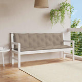 Vidaxl tuinbankkussen 180x(50+50)x7 cm oxford stof taupe - afbeelding 1