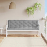 Vidaxl tuinbankkussen 200x(50+50)x7 cm oxford stof grijs - afbeelding 3