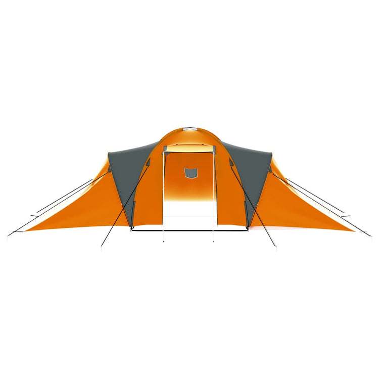 VidaXL Tent 9-persoons stof grijs en oranje