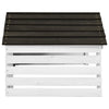 Vidaxl overkapping voor grasmaaier 78x74x54 cm vurenhout zwart en wit