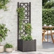 Vidaxl plantenbak met latwerk 43x43x142 cm pp antracietkleurig