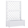 Vidaxl plantenbak met latwerk 100x43x142 cm pp wit
