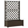 Vidaxl plantenbak met latwerk 100x43x142 cm pp mokka