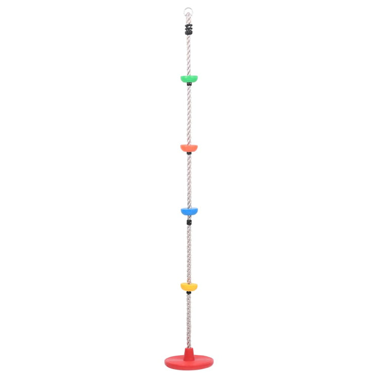 Vidaxl schommelklimtouw met plateaus en schijf 200 cm