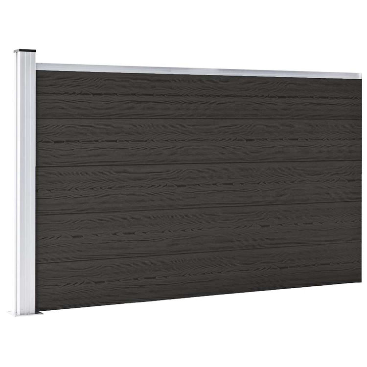Vidaxl schuttingpaneel 175x105 cm hkc zwart