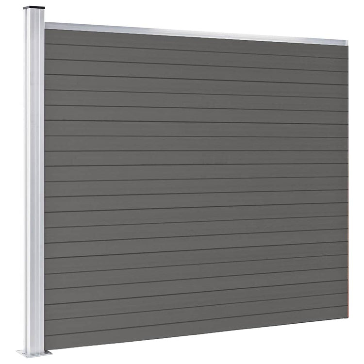 Vidaxl schuttingpaneel 175x146 cm hkc grijs