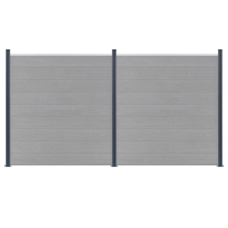 Vidaxl schuttingpalen 3 st 185 cm aluminium donkergrijs