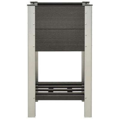 Vidaxl plantenbak verhoogd met schap 50x50x90 cm hkc grijs