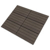 Vidaxl terrastegels 6 st 60x30 cm 1,08 m² hkc donkerbruin