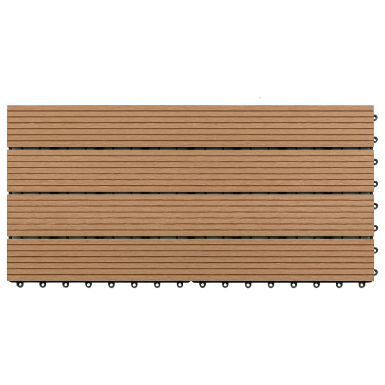 Vidaxl terrastegels 6 st 60x30 cm 1,08 m² hkc bruin