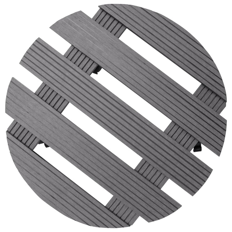 Vidaxl plantentrolleys 2 st ø30x7,5 cm hkc grijs