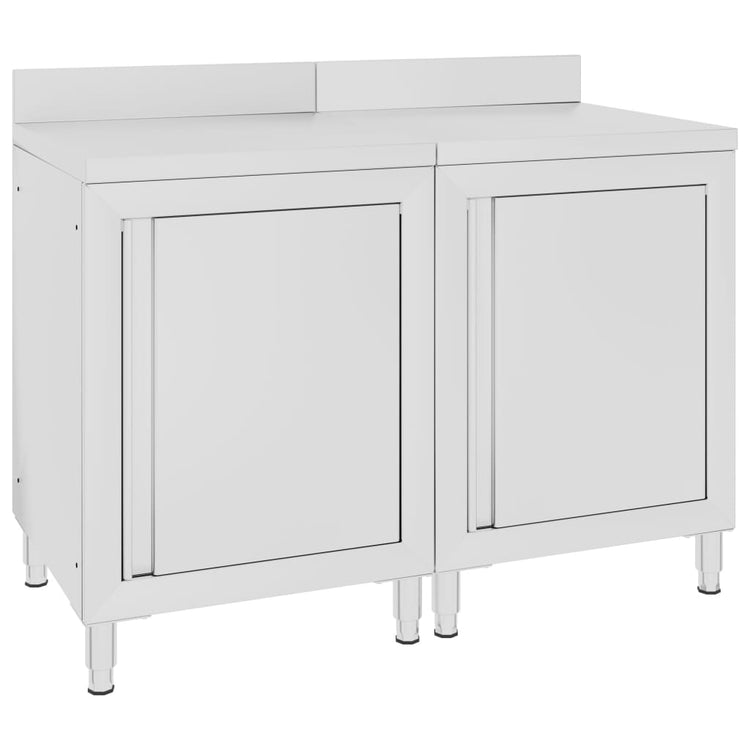 VidaXL Werktafelkast commercieel 120x60x96 cm roestvrij staal