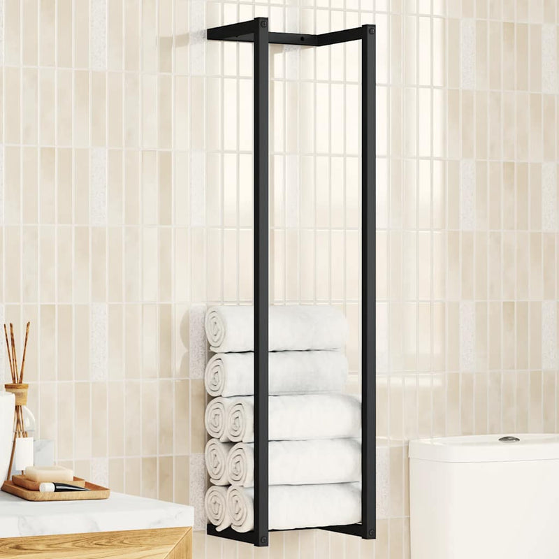 Vidaxl handdoekenrek 25x20x95 cm ijzer zwart
