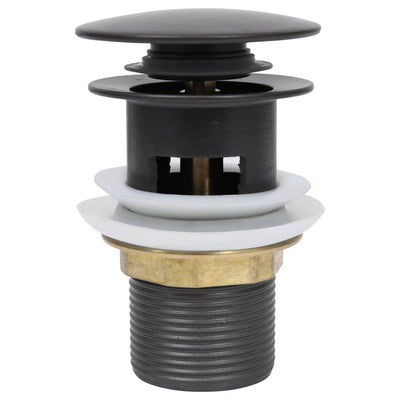 Vidaxl afvoer pop-up met overloop 6,4x6,4x9,1 cm grijs