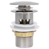 Vidaxl afvoer pop-up met overloop 6,4x6,4x9,1 cm zilverkleurig