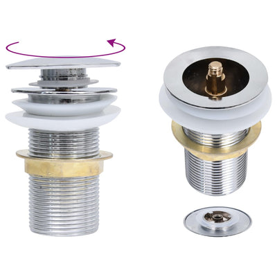 Vidaxl afvoer pop-up zonder overloop 6,4x6,4x9,1 cm chroomkleurig
