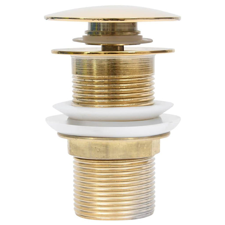 Vidaxl afvoer pop-up zonder overloop 6,4x6,4x9,1 cm goudkleurig