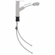 Vidaxl wastafelkraan met uittrekfunctie 157x172 mm zilverkleurig - afbeelding 2
