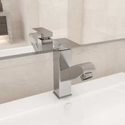 Vidaxl wastafelkraan met uittrekfunctie 157x172 mm zilverkleurig - afbeelding 1