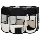 Vidaxl hondenren inklapbaar met draagtas 125x125x61 cm zwart - afbeelding 3