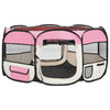 Vidaxl hondenren inklapbaar met draagtas 145x145x61 cm roze
