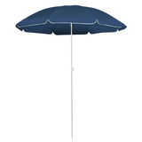 Vidaxl parasol met stalen paal 180 cm blauw - afbeelding 1