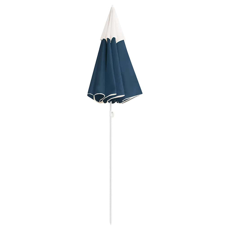 Vidaxl parasol met stalen paal 180 cm blauw