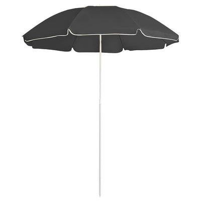 Vidaxl parasol met stalen paal 180 cm antracietkleurig