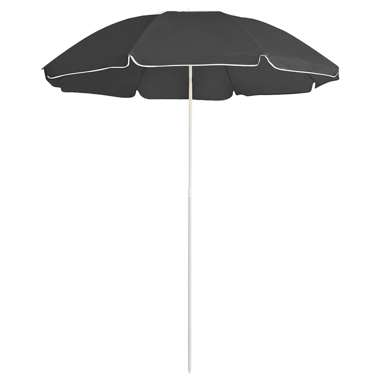 Vidaxl parasol met stalen paal 180 cm antracietkleurig