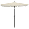 Vidaxl parasol met paal 210x140 cm zandkleurig