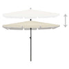 Vidaxl parasol met paal 210x140 cm zandkleurig