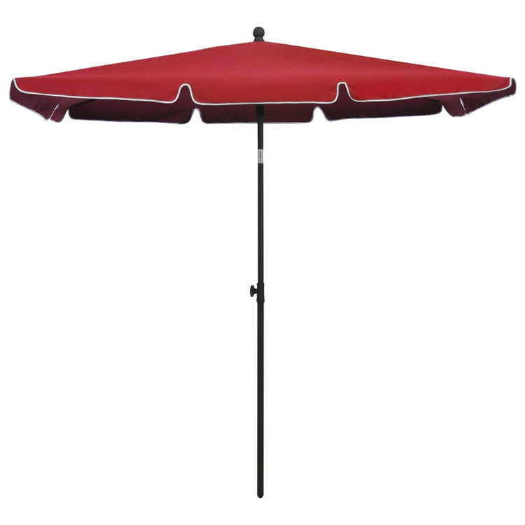 Vidaxl parasol met paal 210x140 cm bordeauxrood