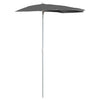 Vidaxl parasol half met paal 180x90 cm antracietkleurig
