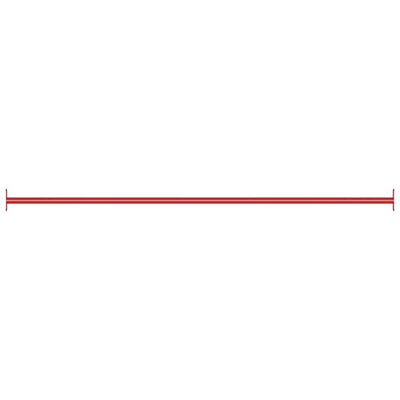 Vidaxl rekstok 125 cm staal rood