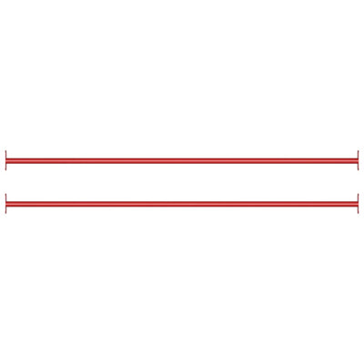 Vidaxl rekstokken 2 st 125 cm staal rood