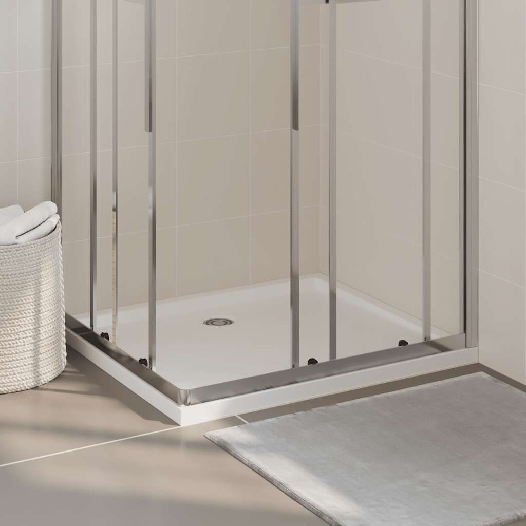 Vidaxl douchebak rechthoekig 80x90 cm abs wit