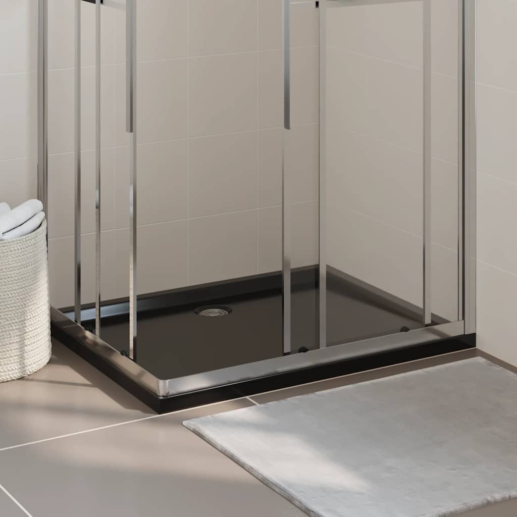 Vidaxl douchebak rechthoekig 80x100 cm abs zwart