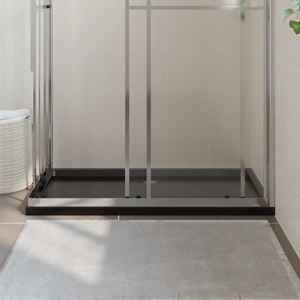 Vidaxl douchebak rechthoekig 70x120 cm abs zwart