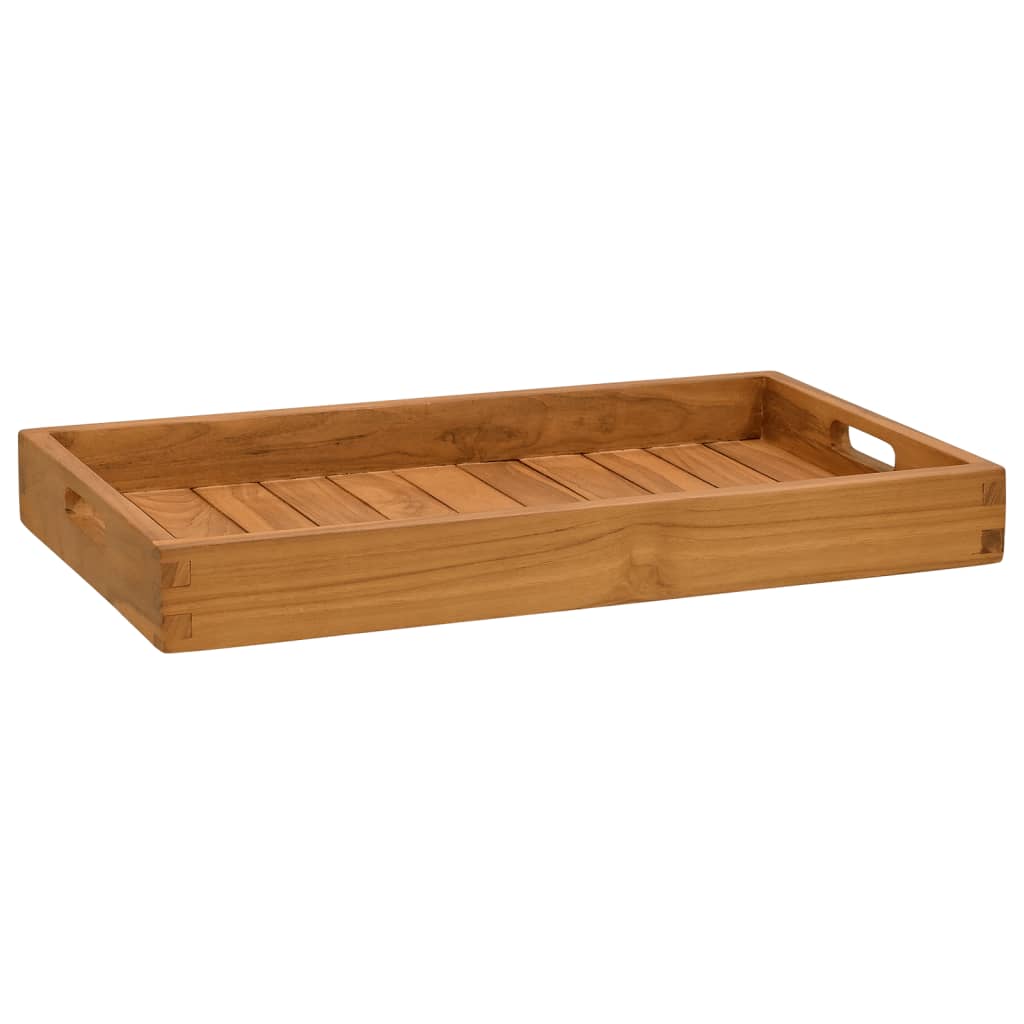 Vidaxl dienblad 60x35 cm massief teakhout