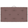 Vidaxl palletvloerkussen 73x40x7 cm katoen taupe