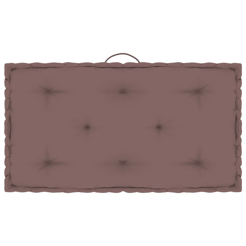 Vidaxl palletvloerkussen 73x40x7 cm katoen taupe