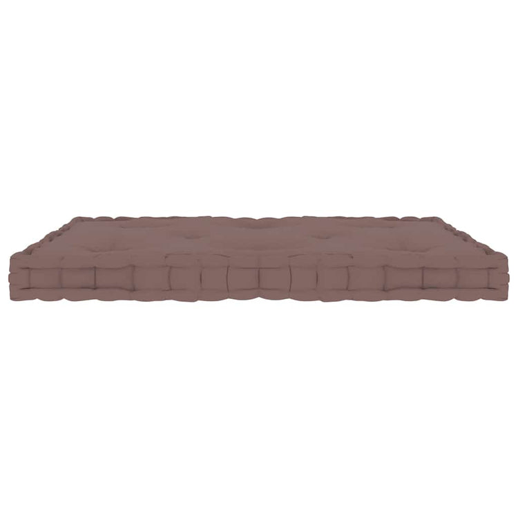 Vidaxl palletvloerkussen 73x40x7 cm katoen taupe